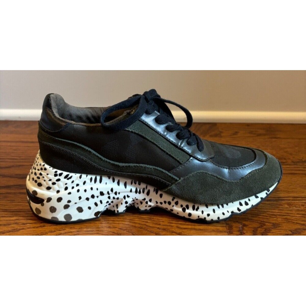 Steve Madden Women's Size 7 Bena Wedge Green Camo Sneakers - Picture 6 of 11